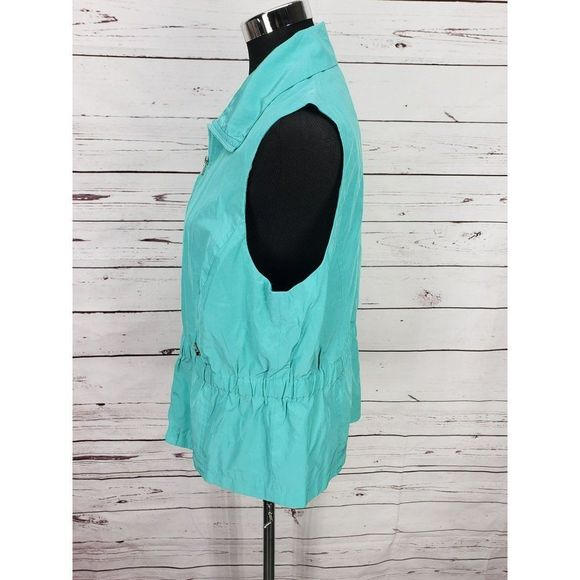 Erin London Women's Teal Blue Zippered Golf Athletic Vest Size Large - Picture 6 of 10